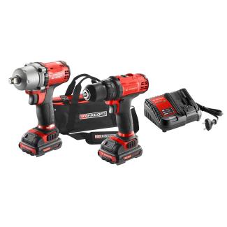 CL3.CP10SJD2PB - zestaw: klucz udarowy 1/2" 270 Nm, wiertarkowkrętarka 180 W, 10.8V 2Ah