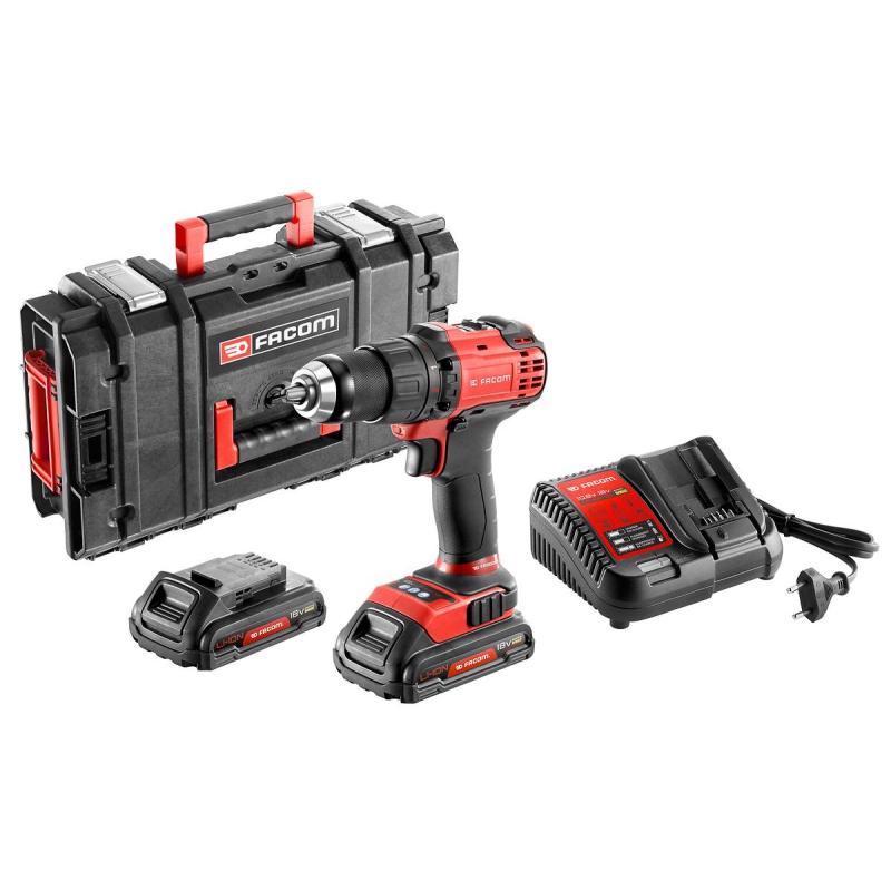 CL3.P18SD2 - zestaw: wiertarkowkrętarka bezprzewodowa 350 W, 13 mm, 18V 2Ah, walizka IP65