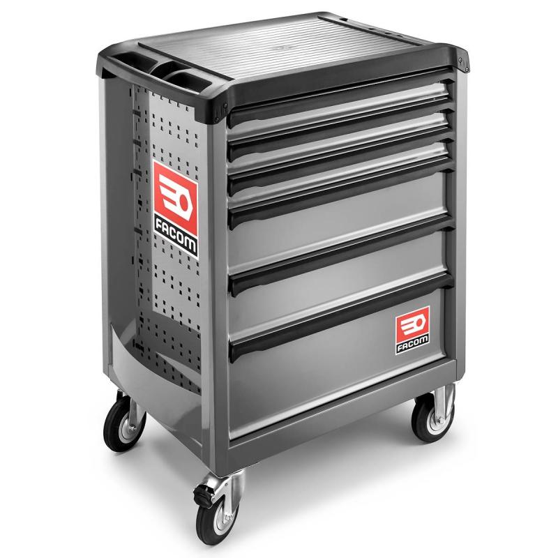 ROLL.6GM3 - wózek ROLL, 6 szuflad, 3 moduły na szufladę, szary