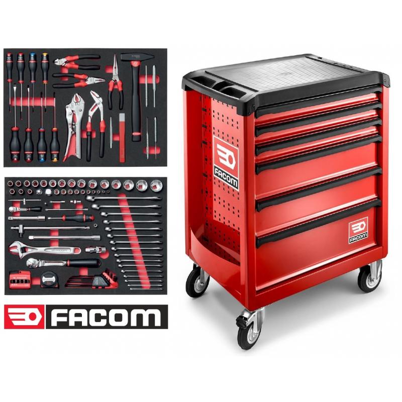 FACOM ROLL.6M3 - roller cabinet with 6 drawers - 3 modules per drawer ✓