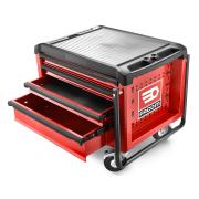 ROLL.CR4M3 - mobile chest - 4 drawers - 3 modules per drawer, red