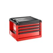 ROLL.C4M3 - skrzynka ROLL, 4 szuflady, 3 moduły na szufladę, czerwona