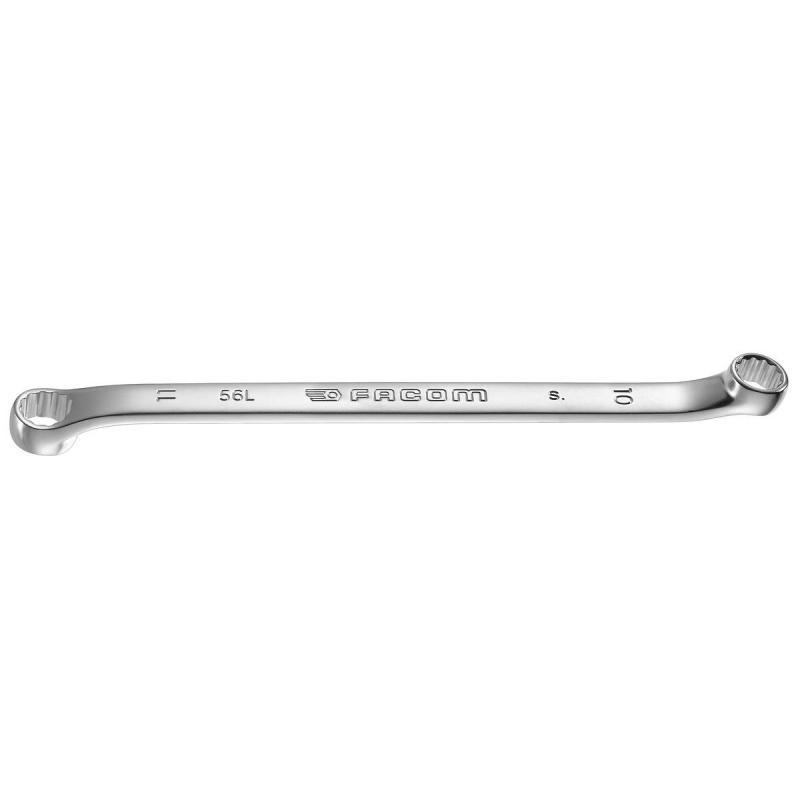56L.6X7 - long-reach metric offset ring wrenches with 10° angle, 6x7 mm