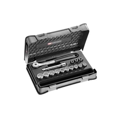 S.151-1P12 - 15 piece 1/2" metric 12-point sockets set