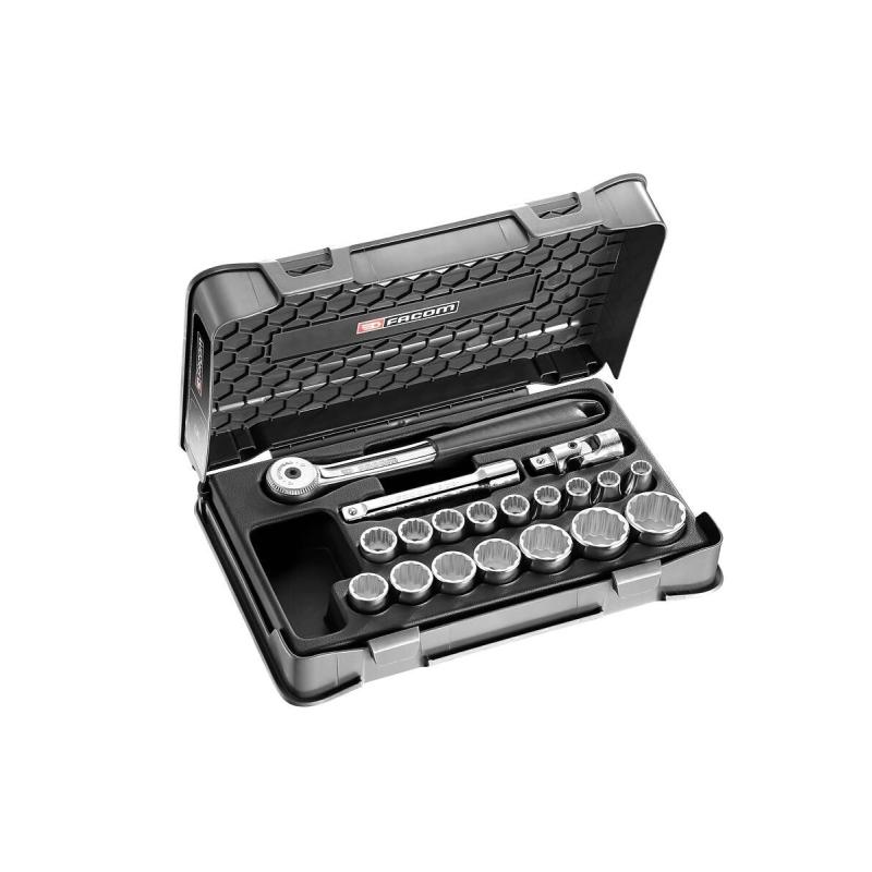 S.151-2P12 - 19 piece 1/2" metric 12-point sockets set S.151-2P12 - 19 piece 1/2" metric 12-point sockets set