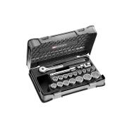 S.151-2P12 - zestaw nasadek 1/2" w skrzynce, 12-kątne, 10 mm - 32 mm