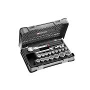 SL.161-2P6 - 19 piece 1/2" metric 6-point sockets set SL.161-2P6 - 19 piece 1/2" metric 6-point sockets set