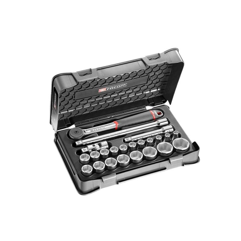 S.161-3P6 - 23 piece 1/2" metric 6-point sockets set S.161-3P6 - 23 piece 1/2" metric 6-point sockets set