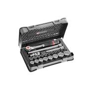 S.360-3P12 - 23 piece 1/2" metric 12-point sockets set