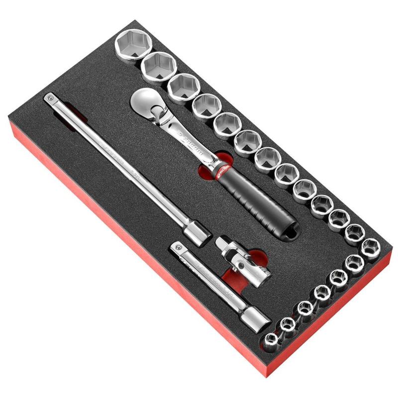 MODM.SL161-36 - 1/2" metric 6-point sockets foam module MODM.SL161-36 - 1/2" metric 6-point sockets foam module