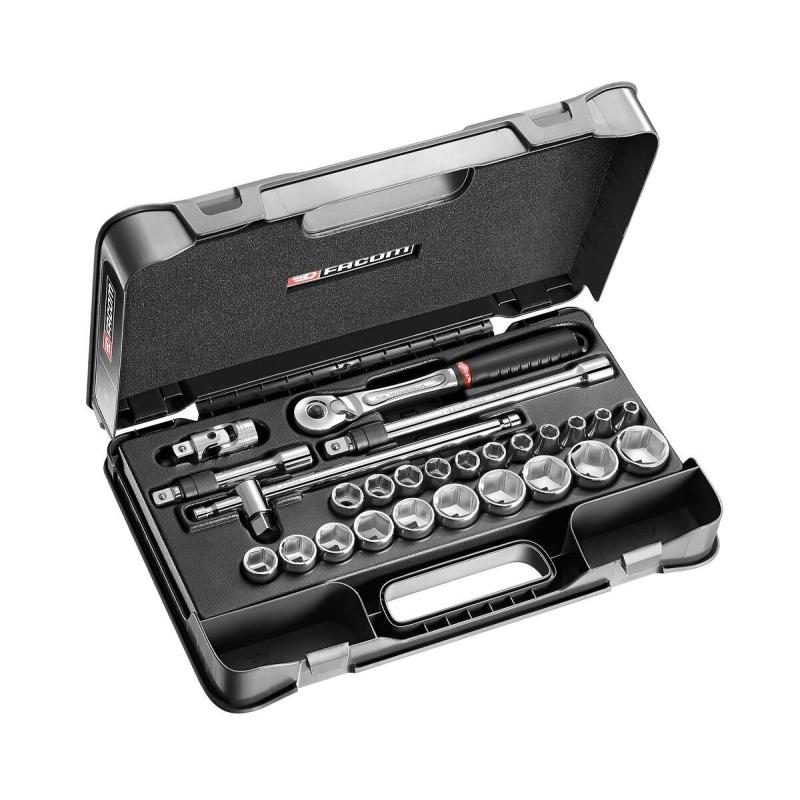 SL.171-4P6 - zestaw nasadek 1/2" w skrzynce, 6-kątnych, 8 mm - 32 mm