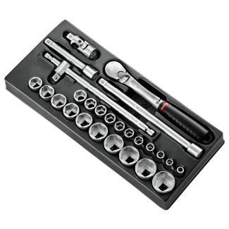 MODM.SL161-46 - moduł nasadek 1/2", 6-kątnych, 8mm - 32 mm, wkładka piankowa