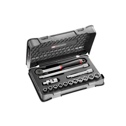 S.161-1P6U - 15 piece 1/2" inch 6-point sockets set