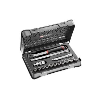 S.161-1P12U - 15 piece - 1/2" inch 12-point sockets set