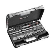 S.161-2P6U - zestaw nasadek 1/2" w skrzynce, 6-kątnych, 3/8" - 1”1/4