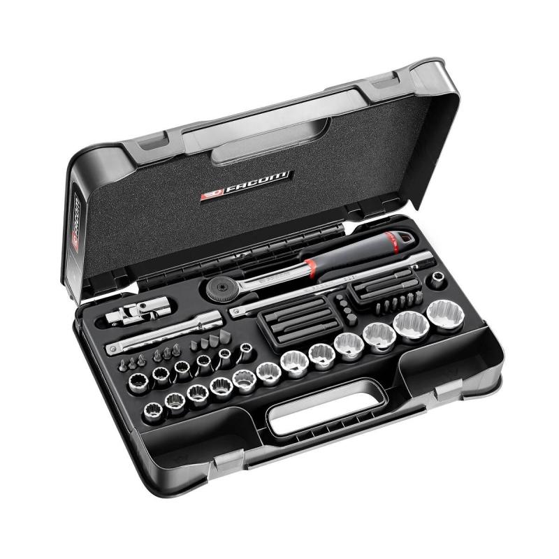 S.850 - zestaw nasadek 1/2" w kasecie, 12-kątnych, 8 mm - 32 mm