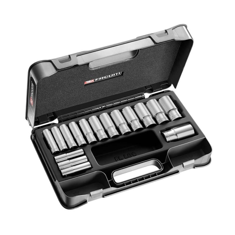 S.404AE - 16-piece 1/2" long-reach metric 12-point sockets set S.404AE - 16-piece 1/2" long-reach metric 12-point sockets set