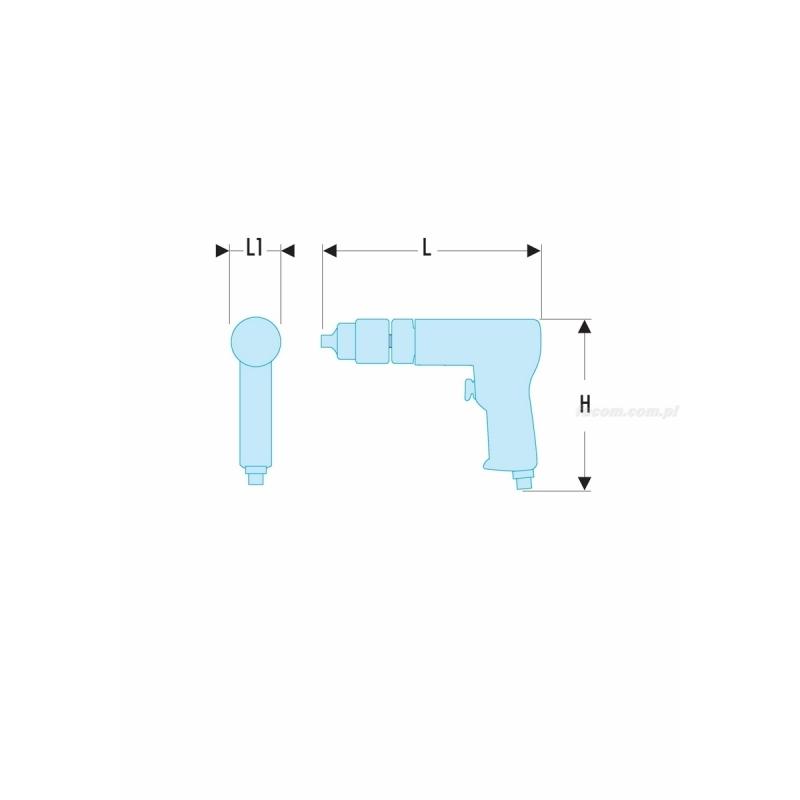 V.DA100KR - wiertarka kątowa pneumatyczna 10 mm - 3/8" V.DA100KR - wiertarka kątowa pneumatyczna 10 mm - 3/8"