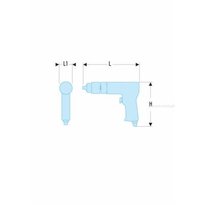 V.DA100KR - reversible angled pneumatic drill 10 mm - 3/8"