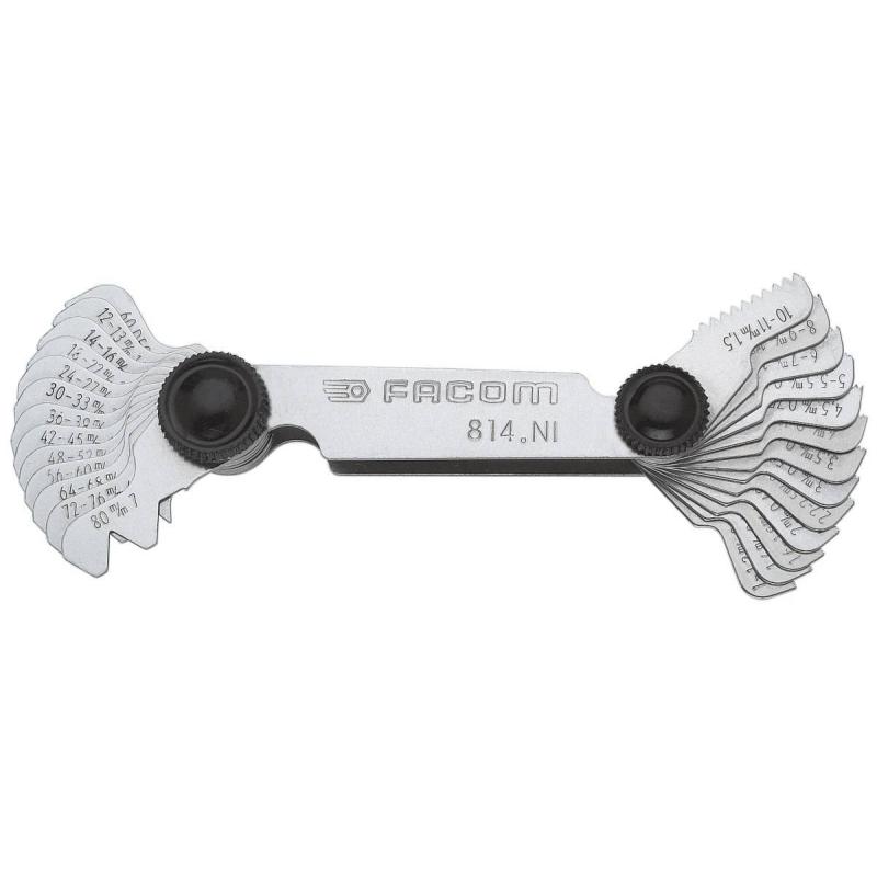 814.NI - wzorzec zarysów gwintów, 0,25 - 7,00