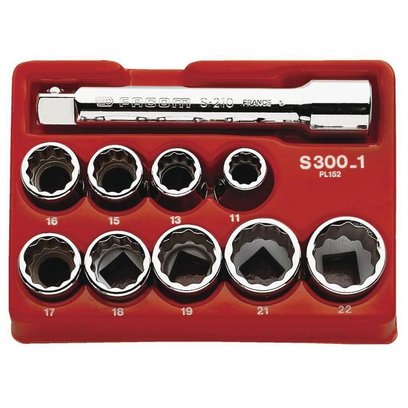 R.300-1 - Zestaw nasadek 1/4" 7-13 mm R.300-1 - Zestaw nasadek 1/4" 7-13 mm