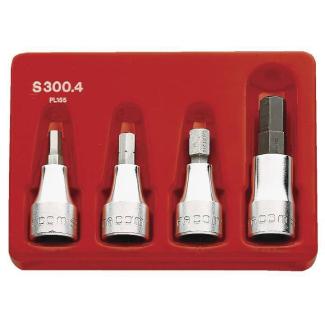 S.300-4 - Zestaw nasadek trzpieniowych 1/2"  6-12 mm