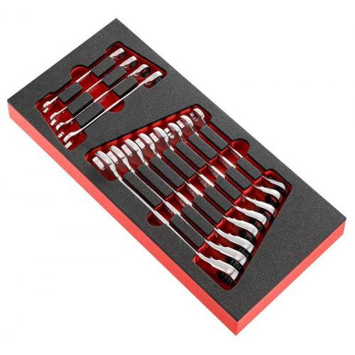 MODM.467BJ12 - metric ratchet combination wrench sets in foam tray