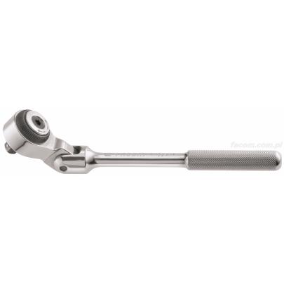 R.158A - grzechotka 1/4" długa przegubowa z rękojeścią metalową