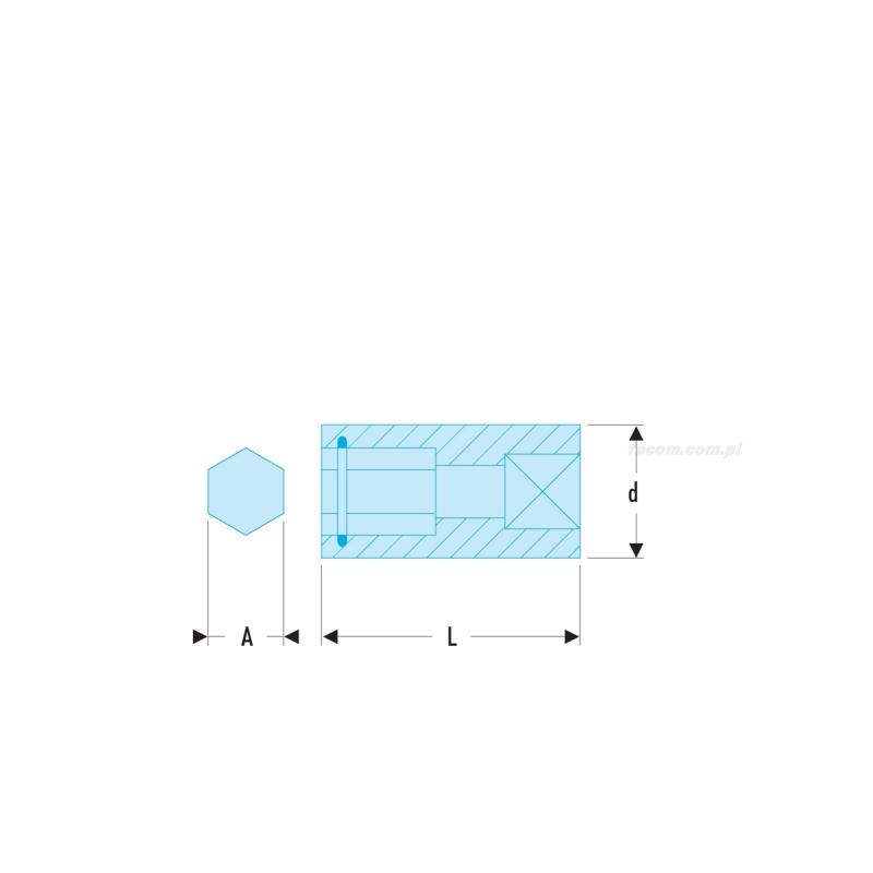 R.235 - nasadka z uchwytem do końcówek 1/4"