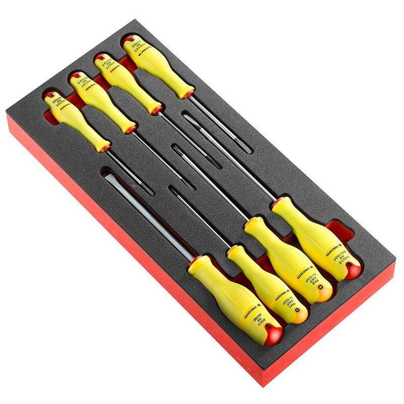 MODM.A1F - zestaw wkrętaków Protwist® Fluo do śrub z rowkiem i Phillips, 3,5 - 8 mm, PH1 - PH2 MODM.A1F - zestaw wkrętaków Protwist® Fluo do śrub z rowkiem i Phillips, 3,5 - 8 mm, PH1 - PH2