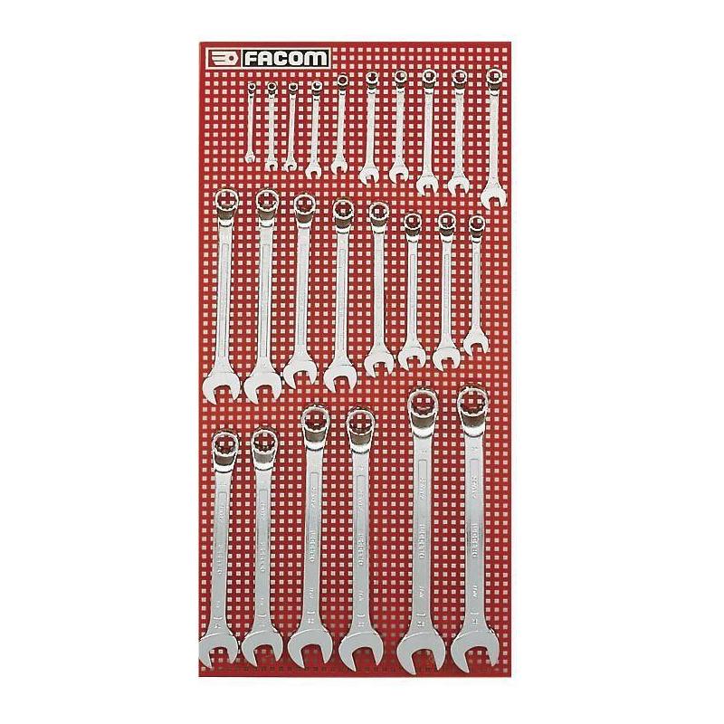 41.P24M - Zestaw kluczy oczkowo-płaskich odsadzonych, 6 - 32 mm