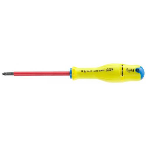 AD1X100VEF - PROTWIST® 1000 Volt insulated screwdriver for Pozidriv® screws, PZ 1