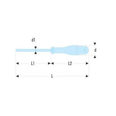 ANXR40X150F - Wkrętak protwist resistorx 40x150 fluo