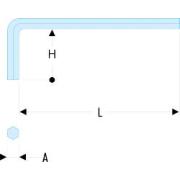82H.2F - Klucz trzpieniowy 2mm fluo
