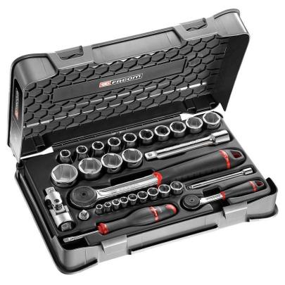 RS.161-1 - zestaw nasadek 1/4" i 1/2" w kasecie, 5,5 mm - 27 mm