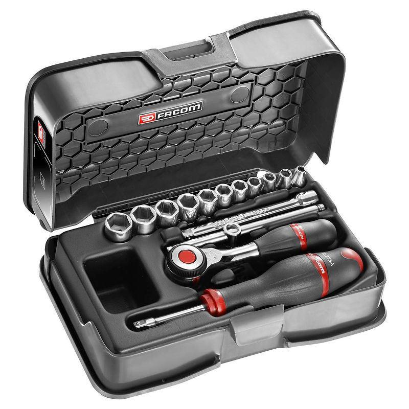 R.360-1P6U - zestaw nasadek 1/4" w kasecie, calowych, 3/16" - 9/16"