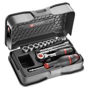 R.360-1P6U - zestaw nasadek 1/4" w kasecie, calowych, 3/16" - 9/16"