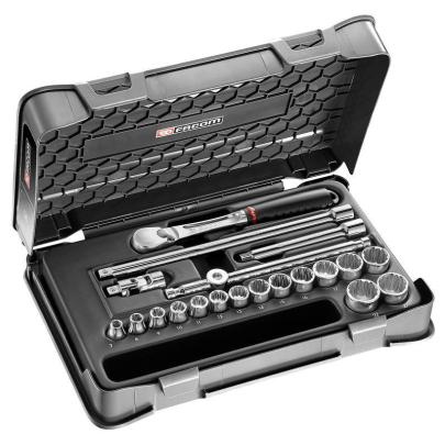 JL.161-3P12 - 3/8" metric 12-point sockets set