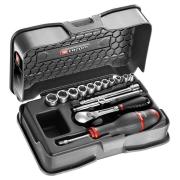 RL.161-2P6 - zestaw nasadek 1/4" w kasecie, 6-kątnych, 4 mm - 13 mm