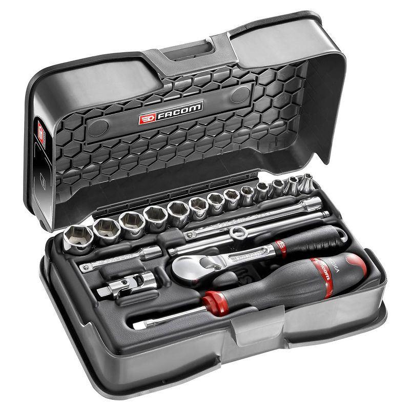 RL.161-3P6 - zestaw nasadek 1/4" w kasecie, 6-kątnych, 3,2 mm - 14 mm