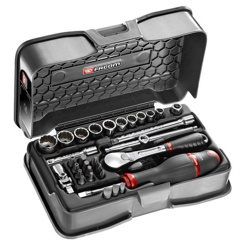 RL.161-4P12U - zestaw nasadek 1/4" w kasecie, 12-kątnych, 7/32" - 9/16"