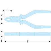 187.16CPEF-R - Szczypce uniwersalne 16 cm fluo 187.16CPEF-R - Szczypce uniwersalne 16 cm fluo