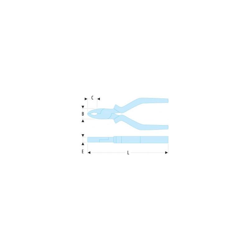 187.18CPEF-R - Szczypce uniwersalne 18 cm fluo 187.18CPEF-R - Szczypce uniwersalne 18 cm fluo