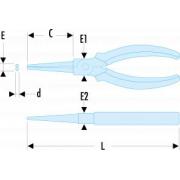 189.17CPEF - Szczypce o szczękach okrągłych fluo