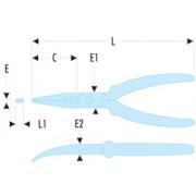 195.16CPEF-R - Szczypce półokrągłe fluo  195.16CPEF-R - Szczypce półokrągłe fluo