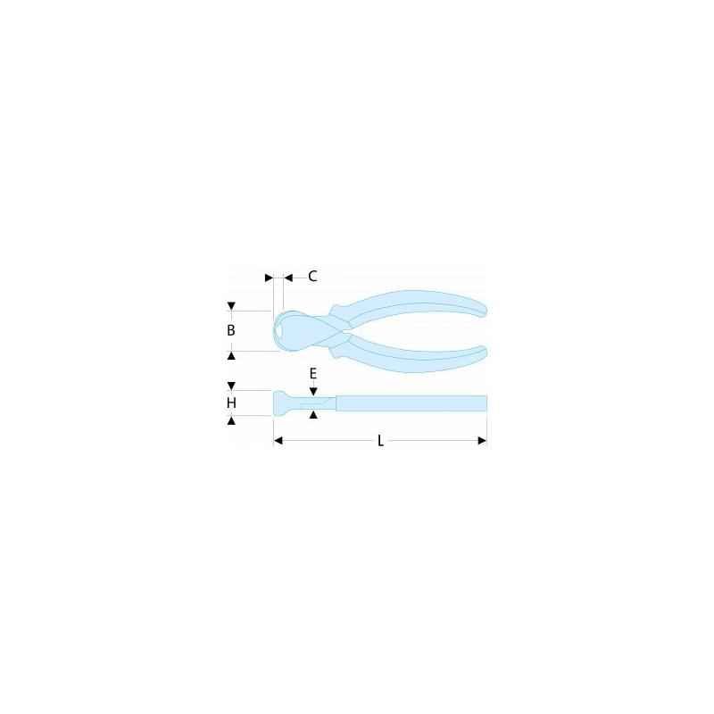 190.16CPEF - Szczypce tnące czołowe fluo