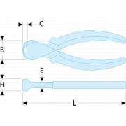 FACOM 190.20CPEF - CUTTING PLIER FLUO ✔