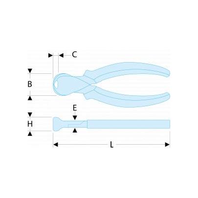 FACOM 190.20CPEF - CUTTING PLIER FLUO ✔