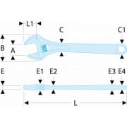 113A.12CF - Klucz nastawny 12p fluo