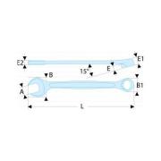 440.5/8F - Klucz oczkowo-płaski ogv 5/8p fluo